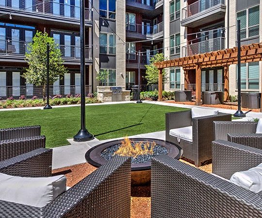 the outdoor seating area at The Teak at  Branch